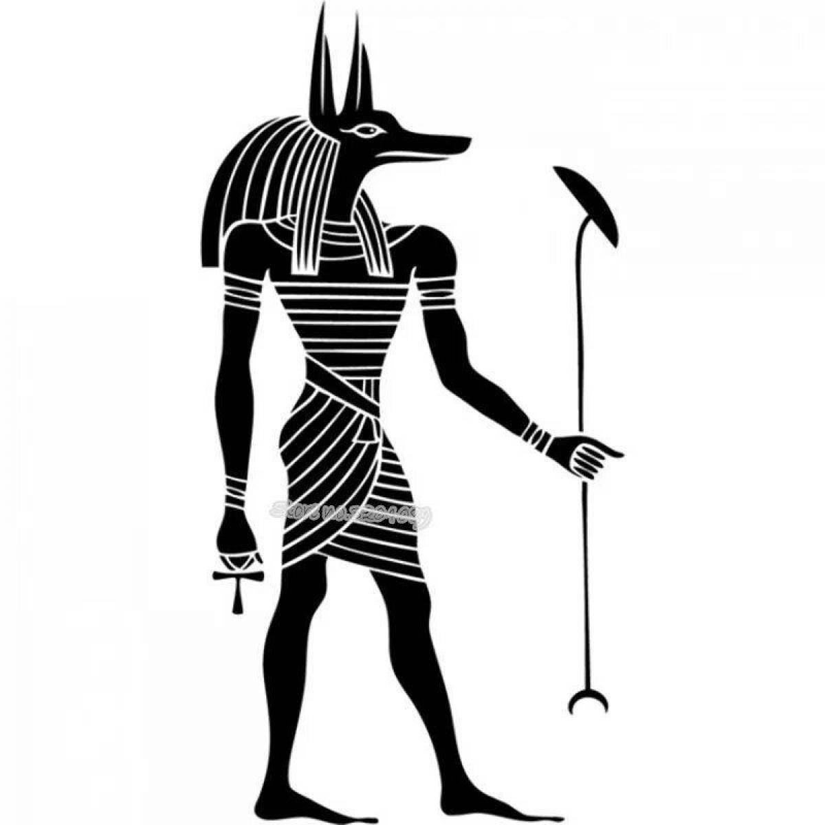 Royal coloring book anubis god of ancient egypt