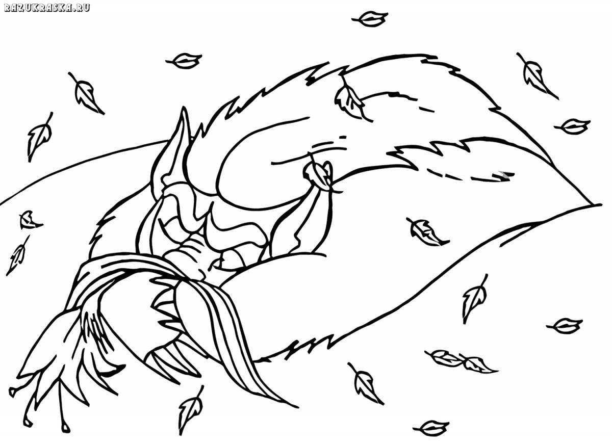 Coloring page magical scarlet flower