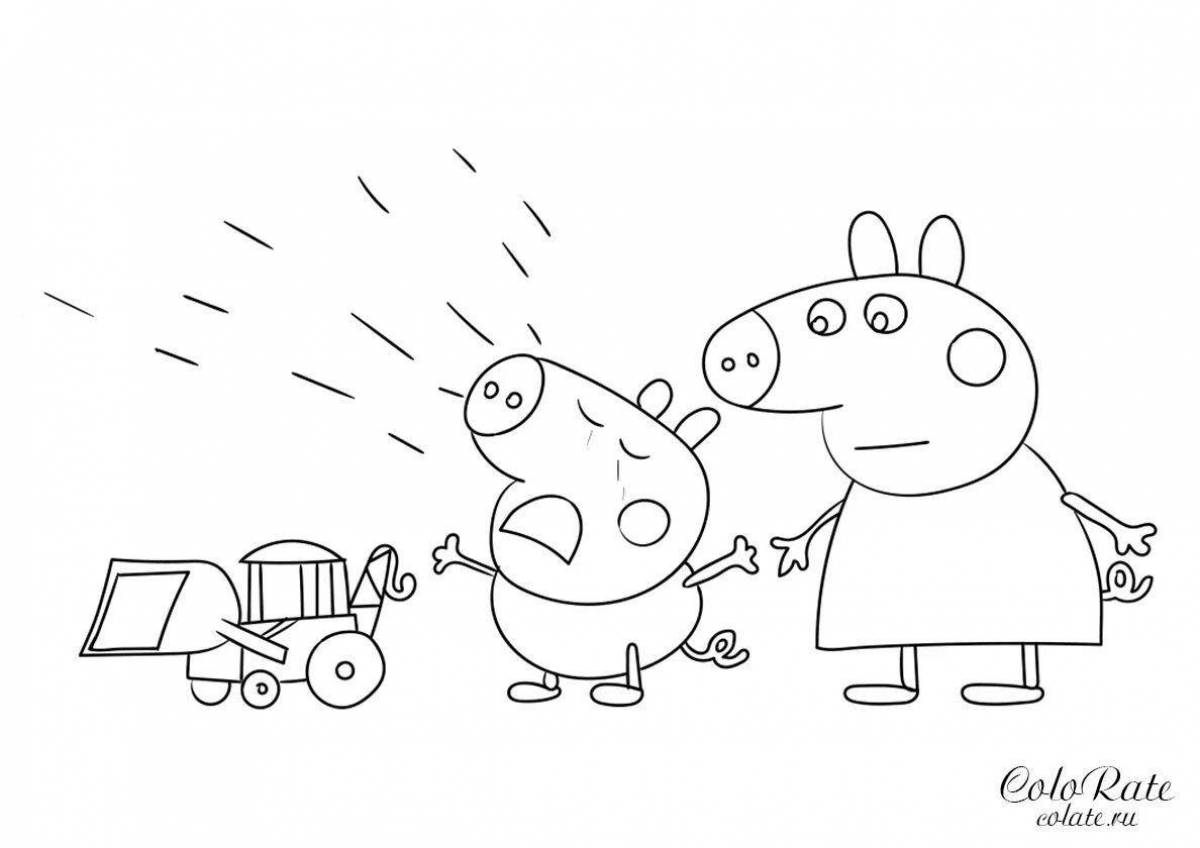 Игривая раскраска свинка пеппа джордж