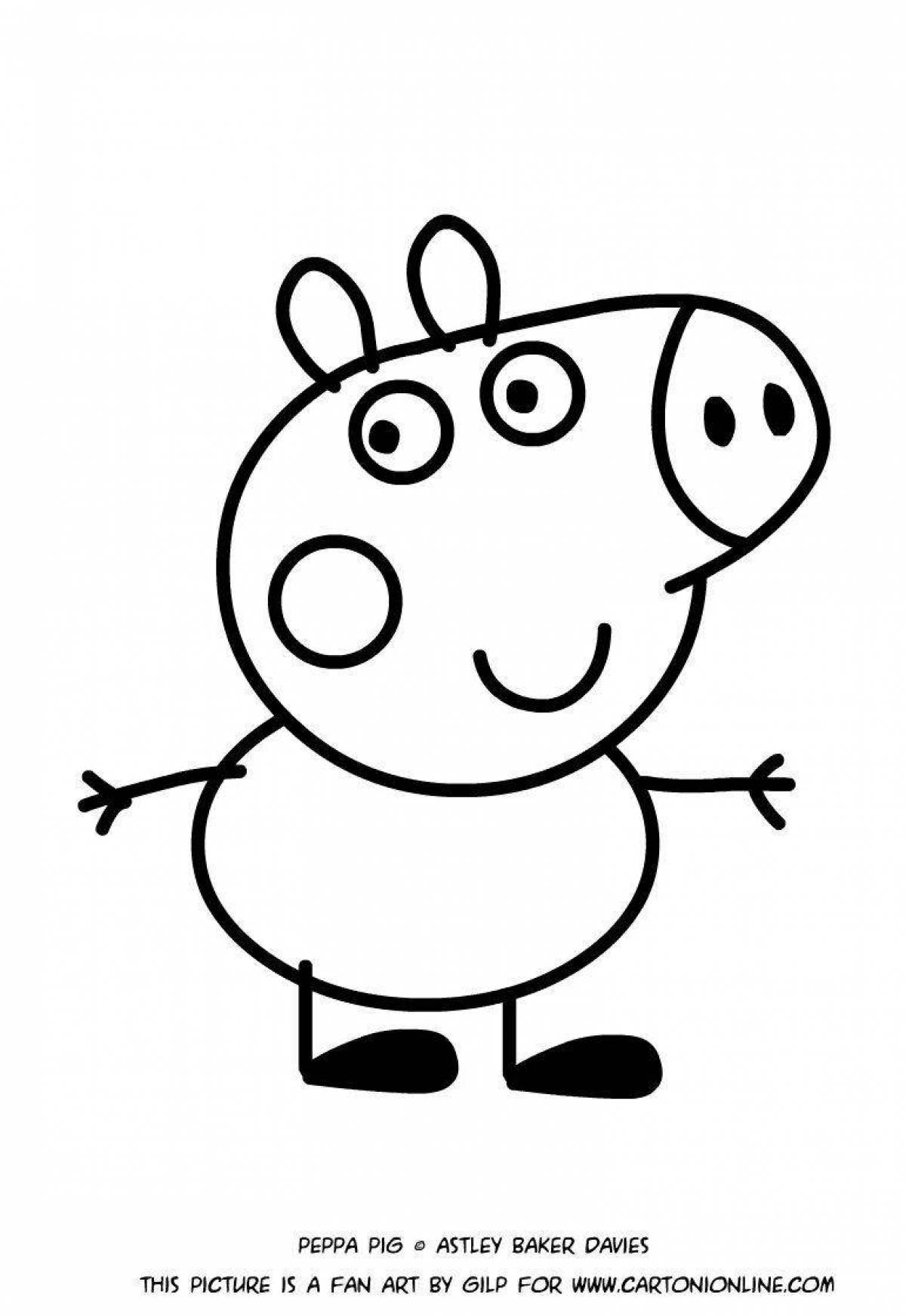 Bright-eyed peppa george pig coloring book