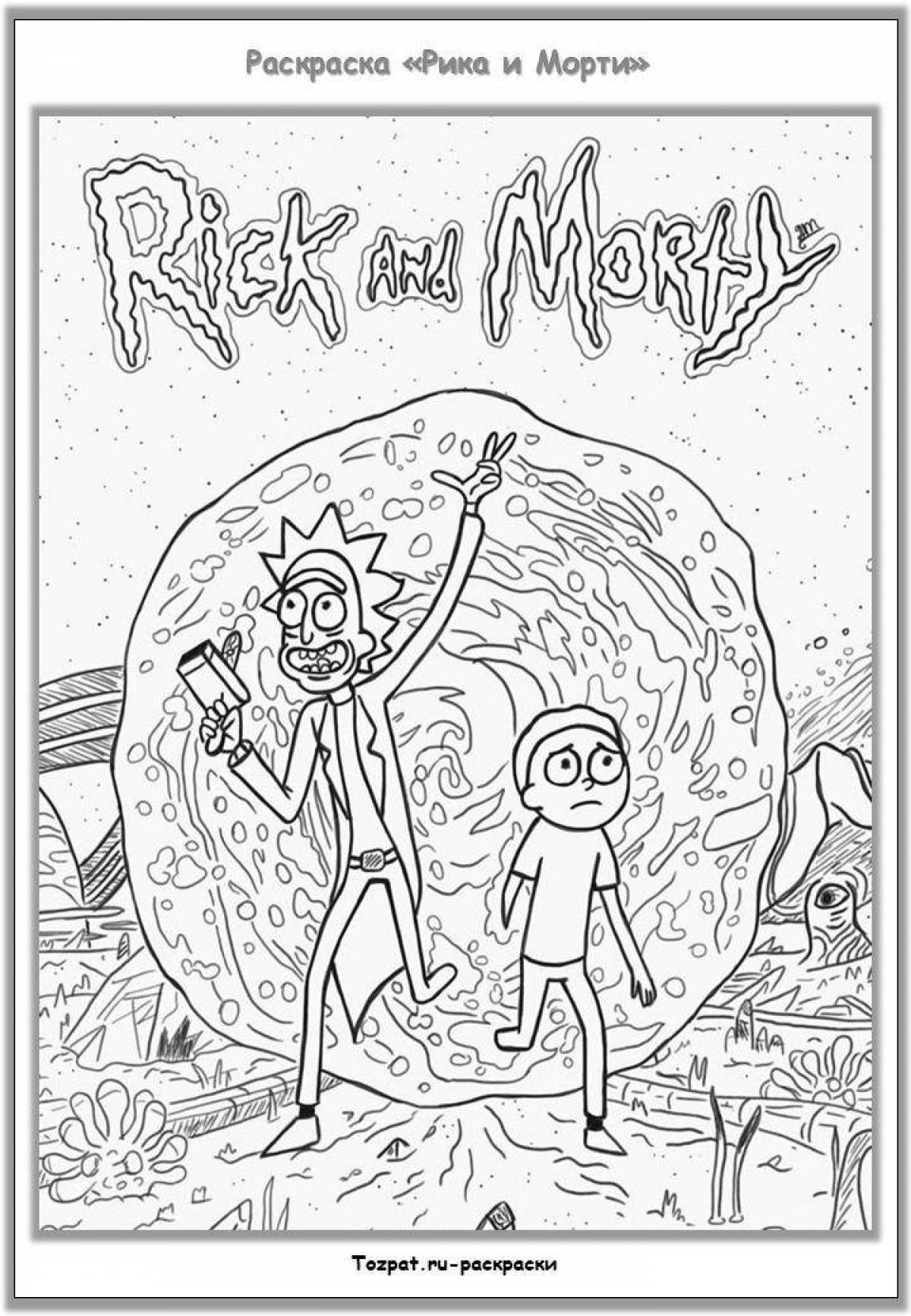 Colorful-romp rick and morty by numbers