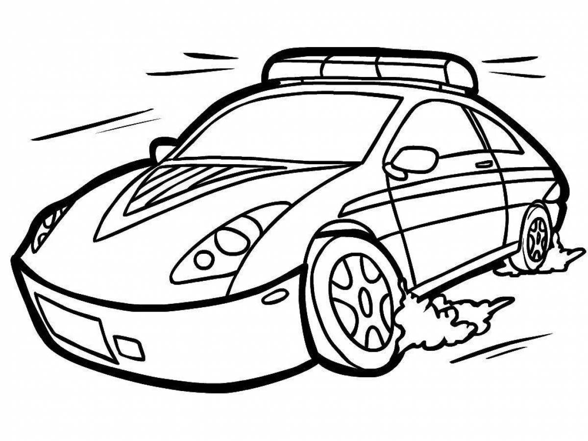 Grand coloring page high quality cars
