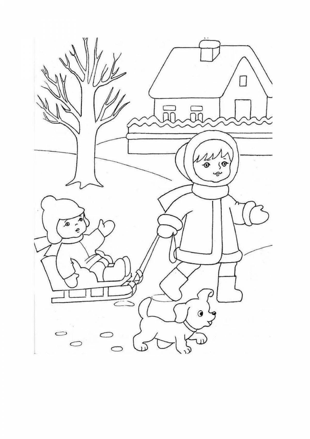 Funny kitty coloring book for kids