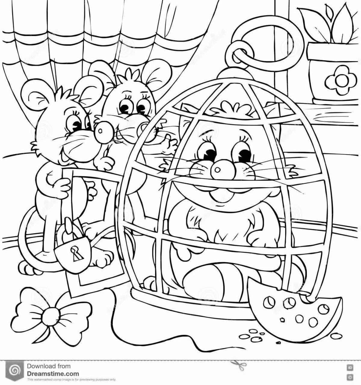 Colorful confusion coloring page