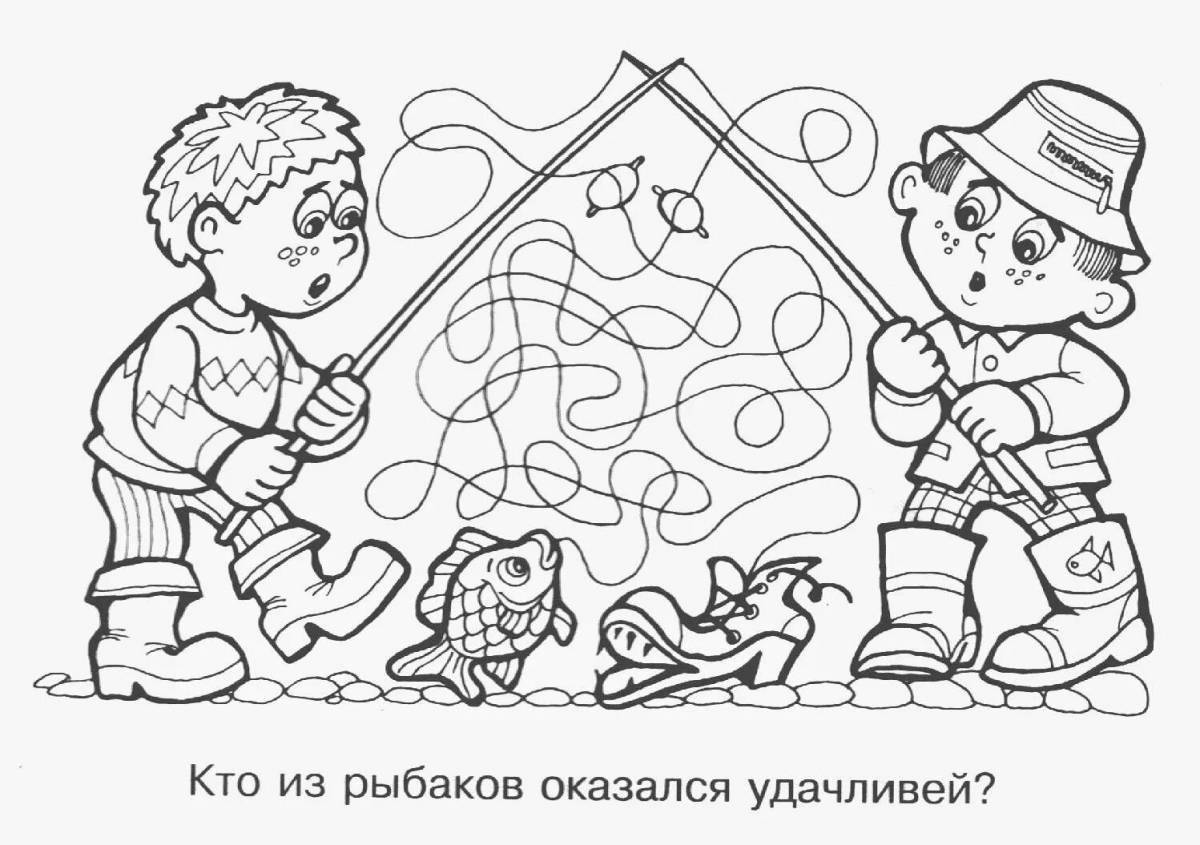 Tempting confusion coloring page