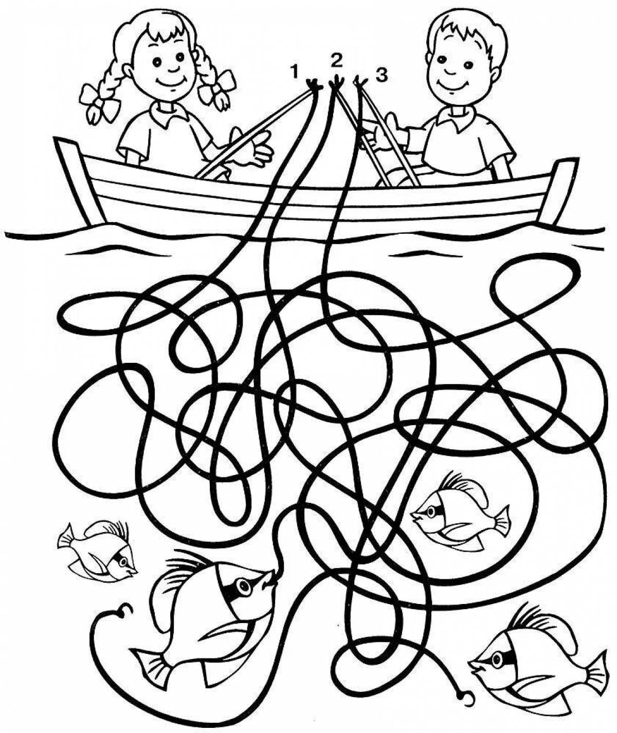 Delightful confusion coloring page