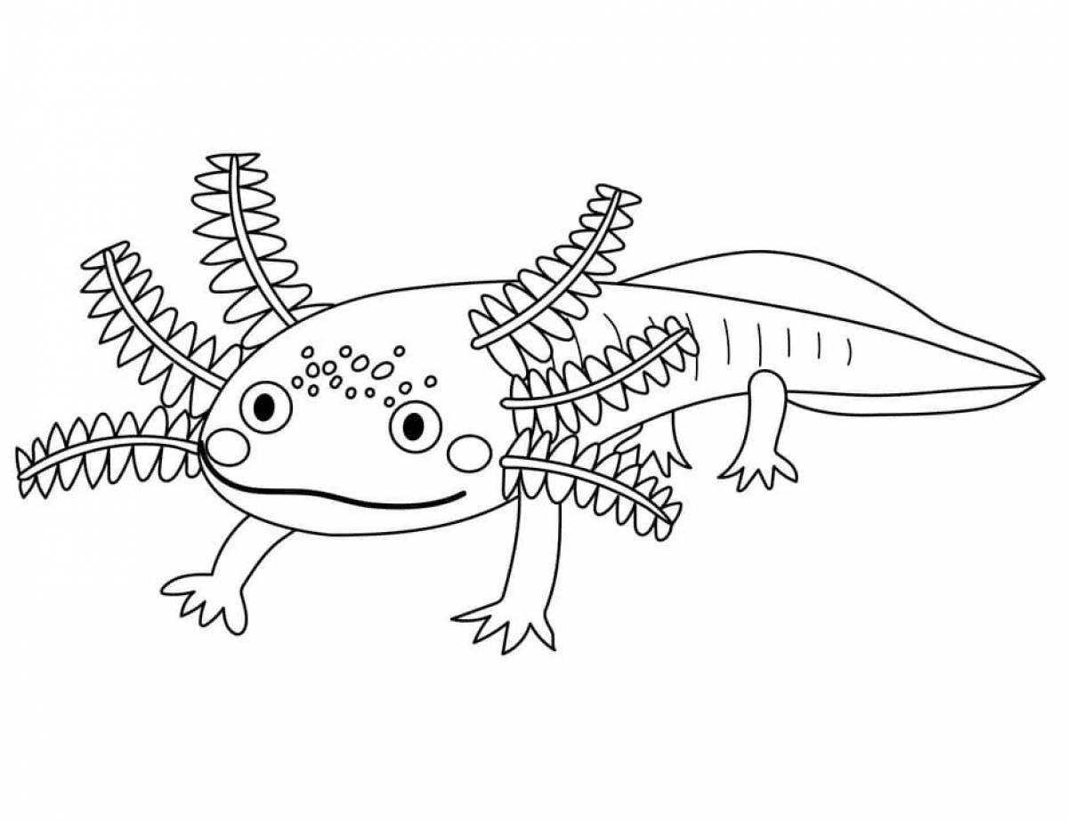 Great axolotl coloring book