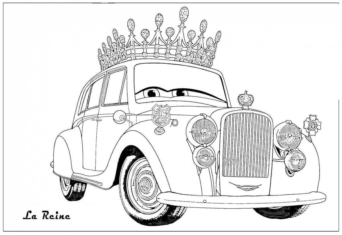 Fun coloring car for girls