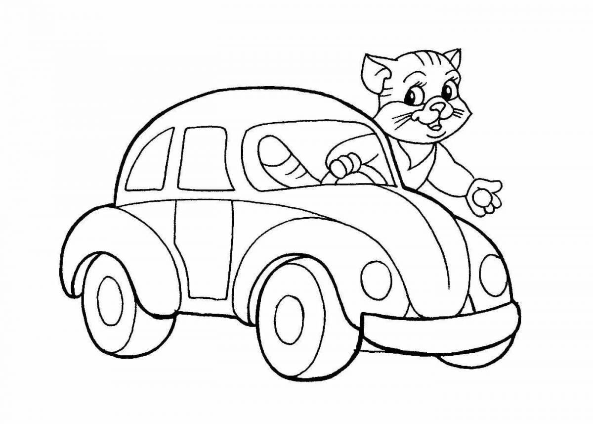 Grand car coloring pages for girls