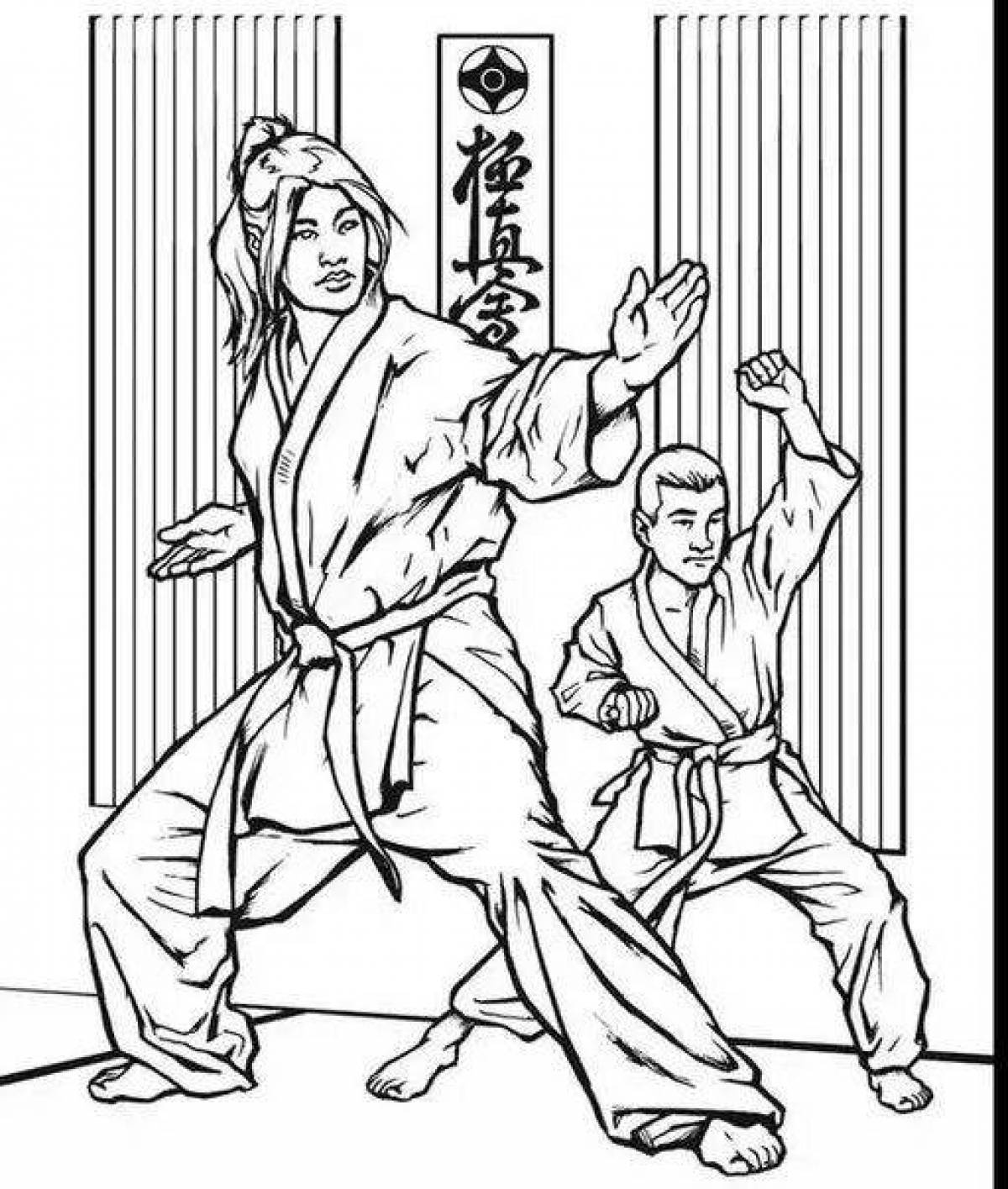 Coloring book shining aikido