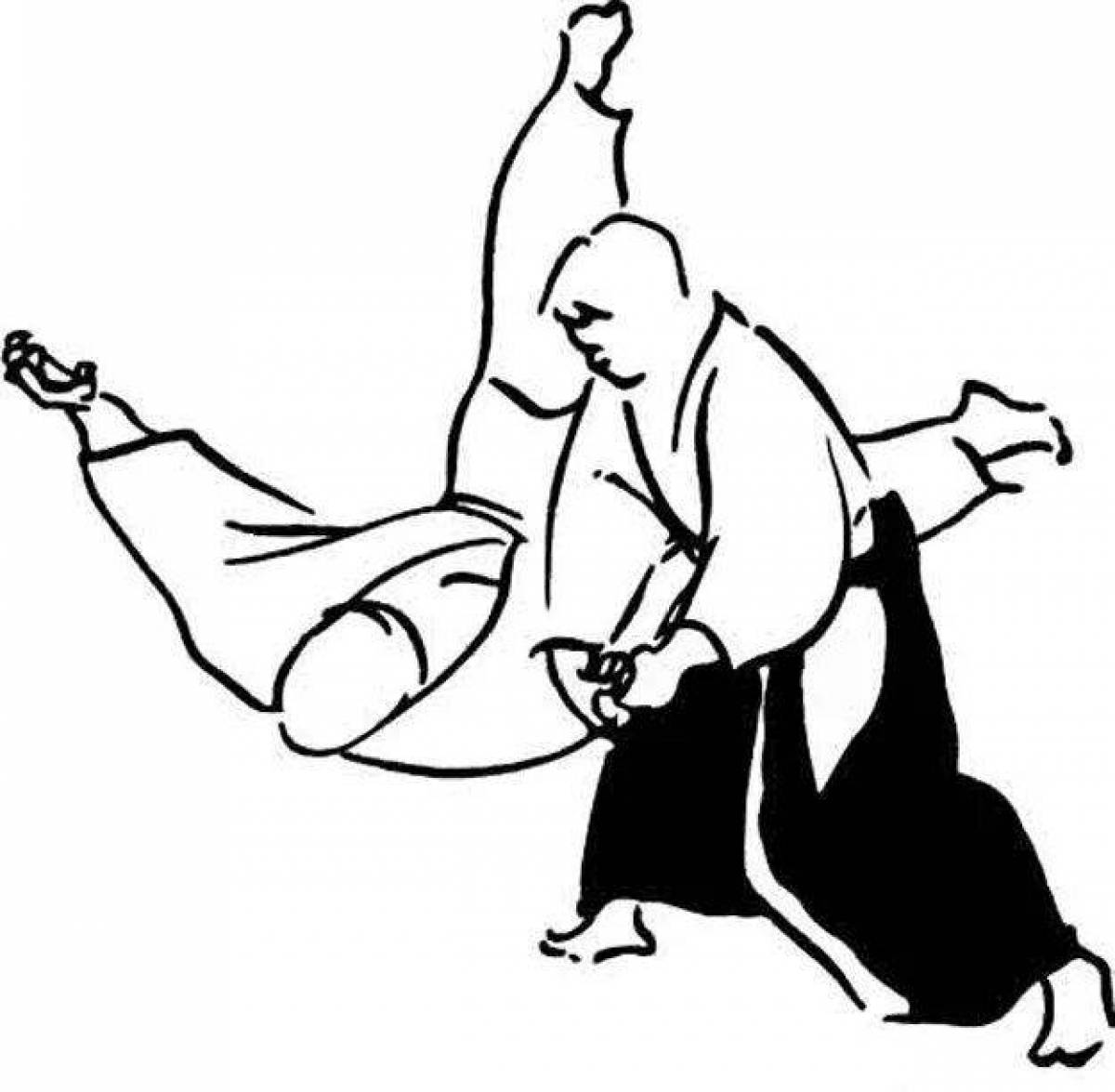 Amazing Aikido coloring page