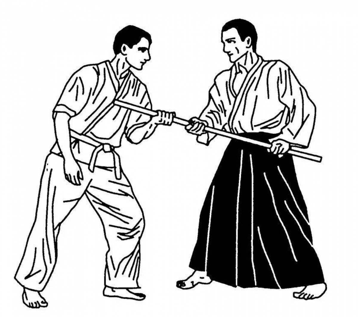 Aikido live coloring page