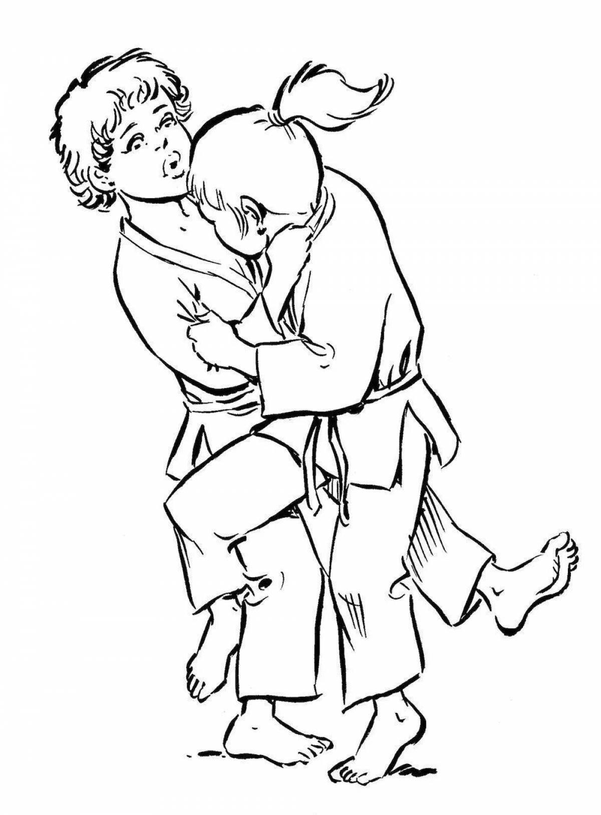 Innovative aikido coloring page