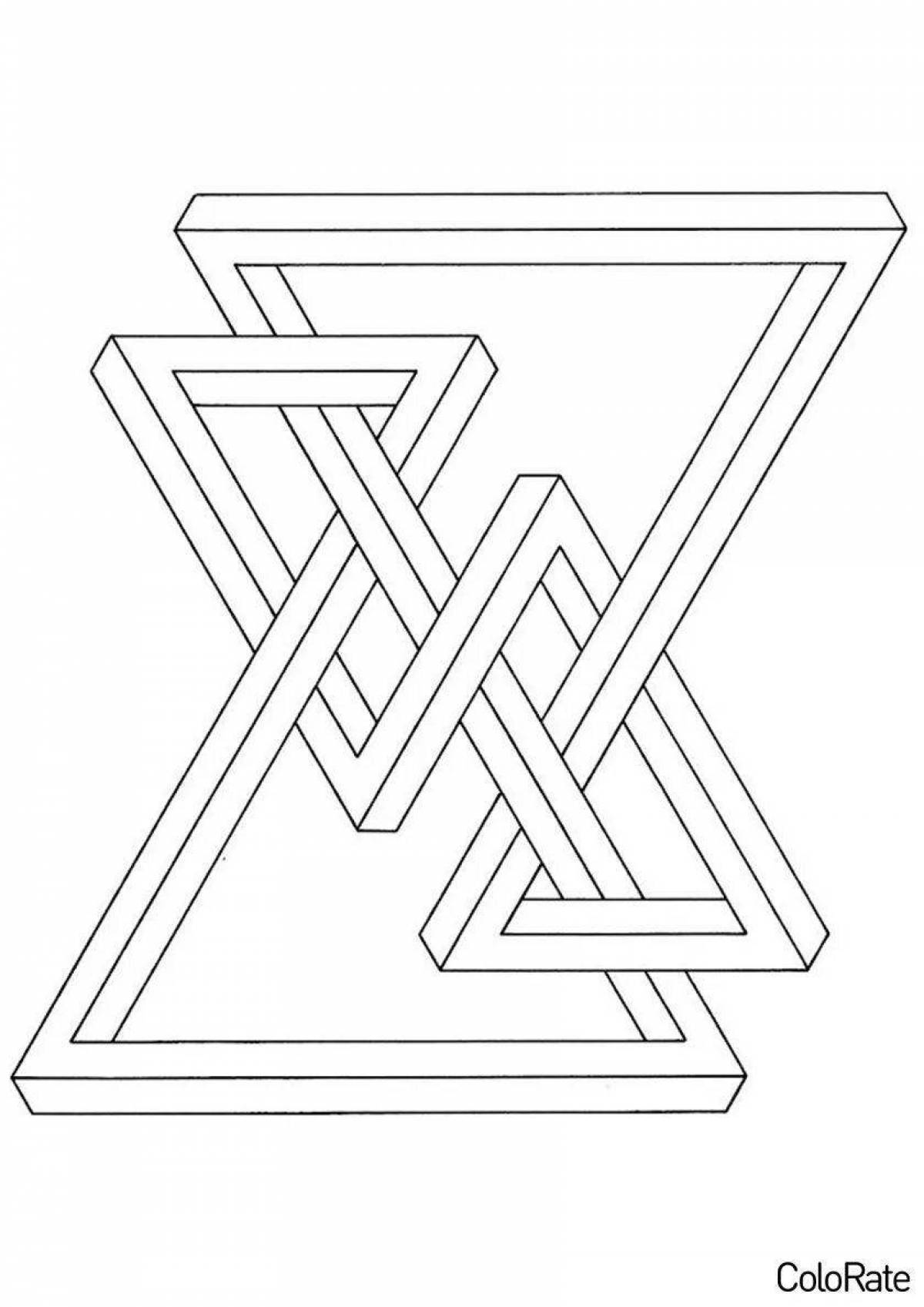 Coloring page for complex geometry