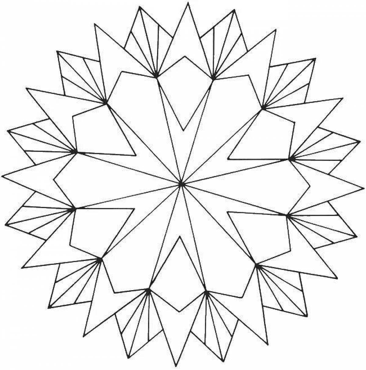 Creative geometry coloring page