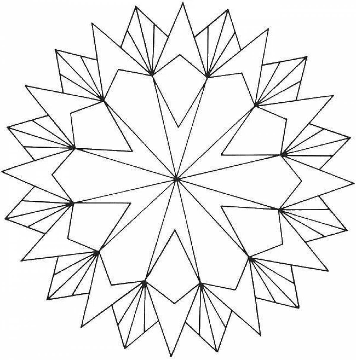 Creative geometry coloring page