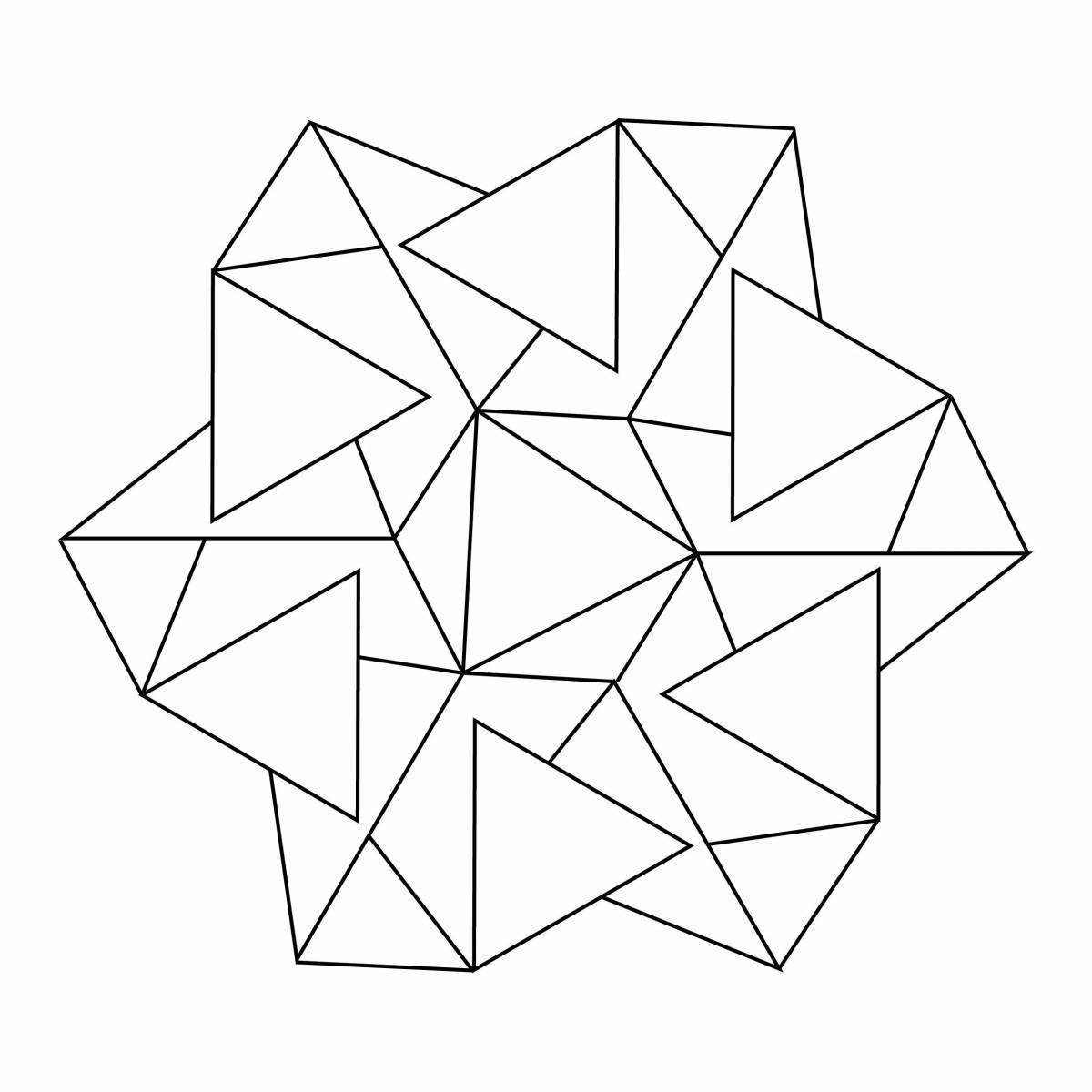 Exciting geometry coloring book