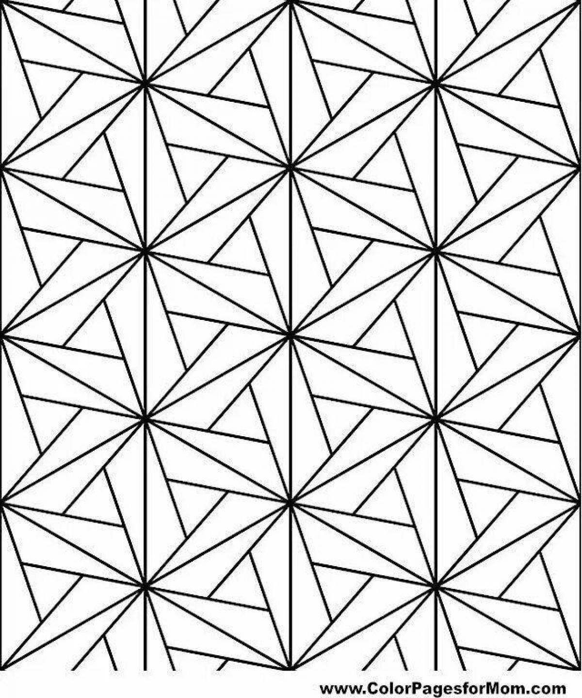 A striking geometry coloring page