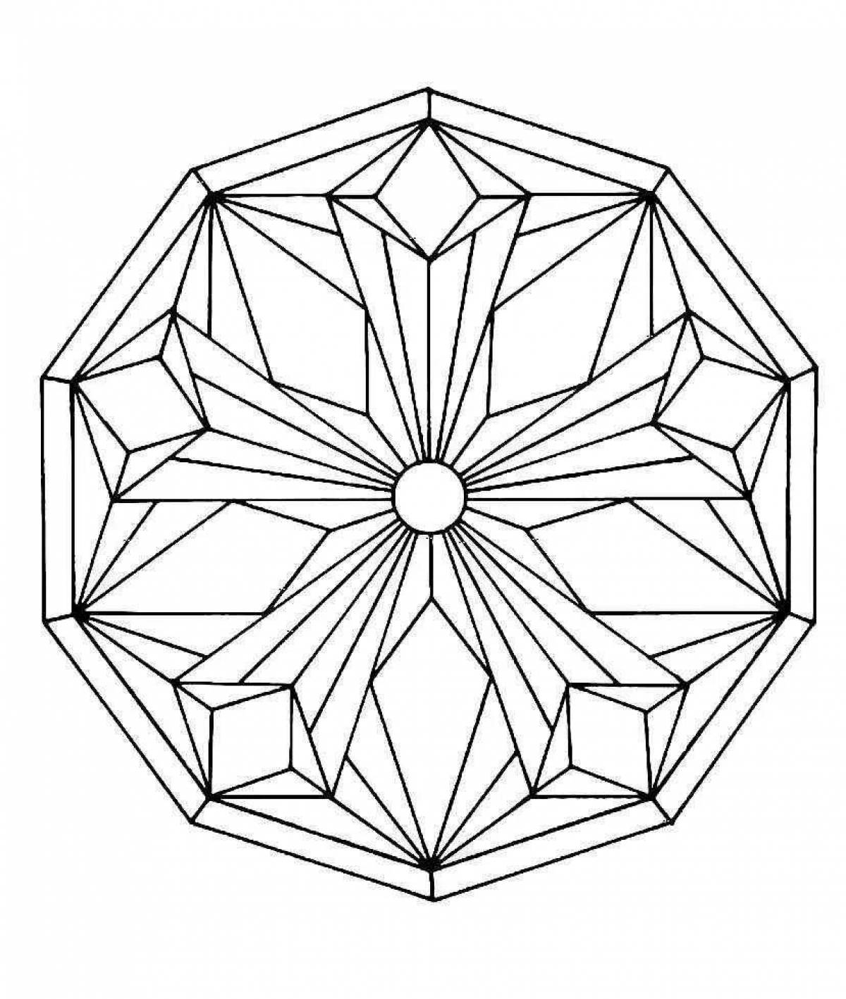 Amazing geometry coloring page