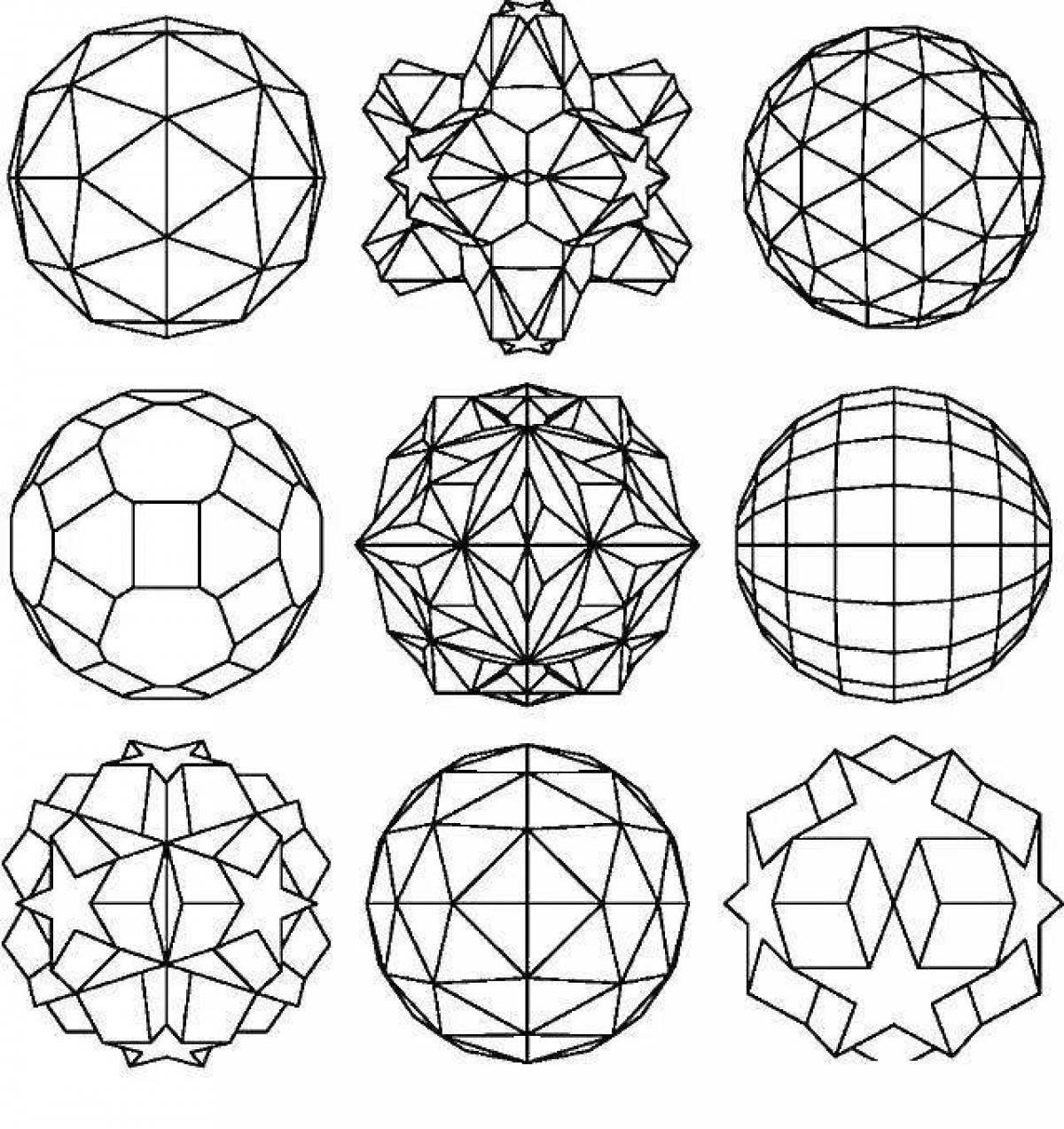 Awesome geometry coloring page