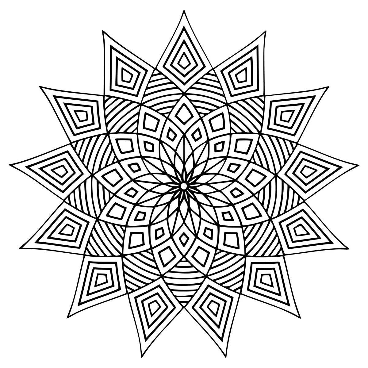 Dynamic geometry coloring page