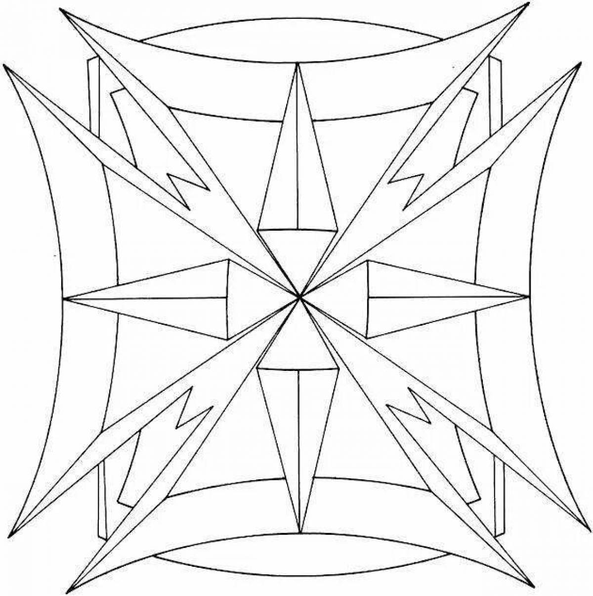 Tempting geometry coloring page