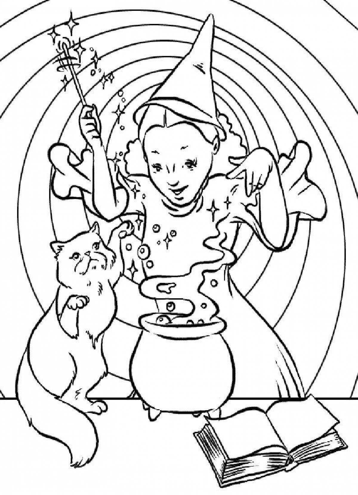 Magic page coloring page