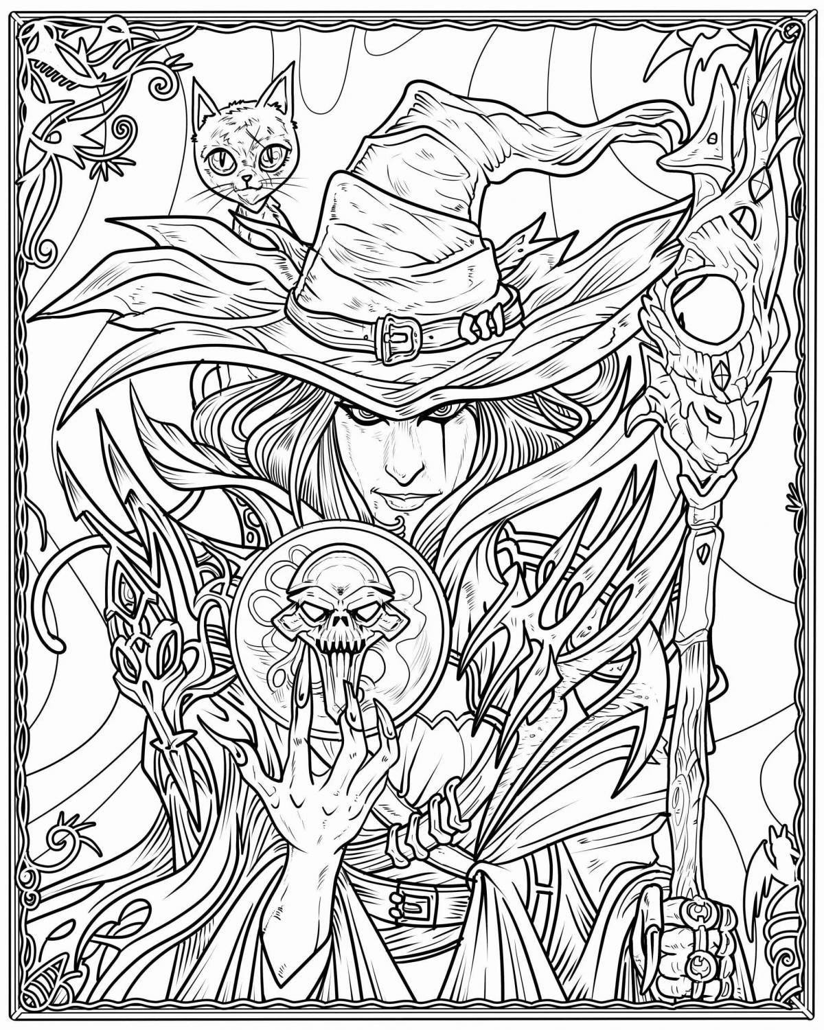 Magic page coloring page