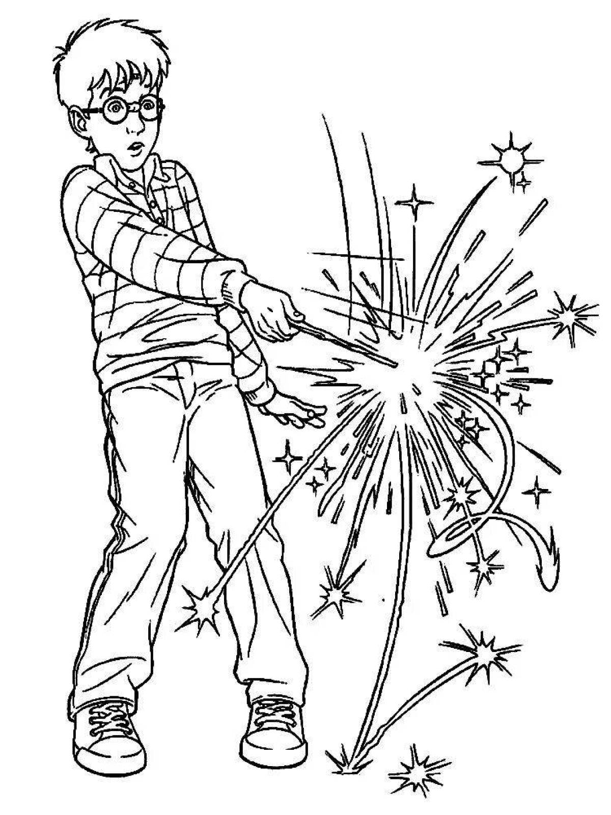 Exciting coloring magic page