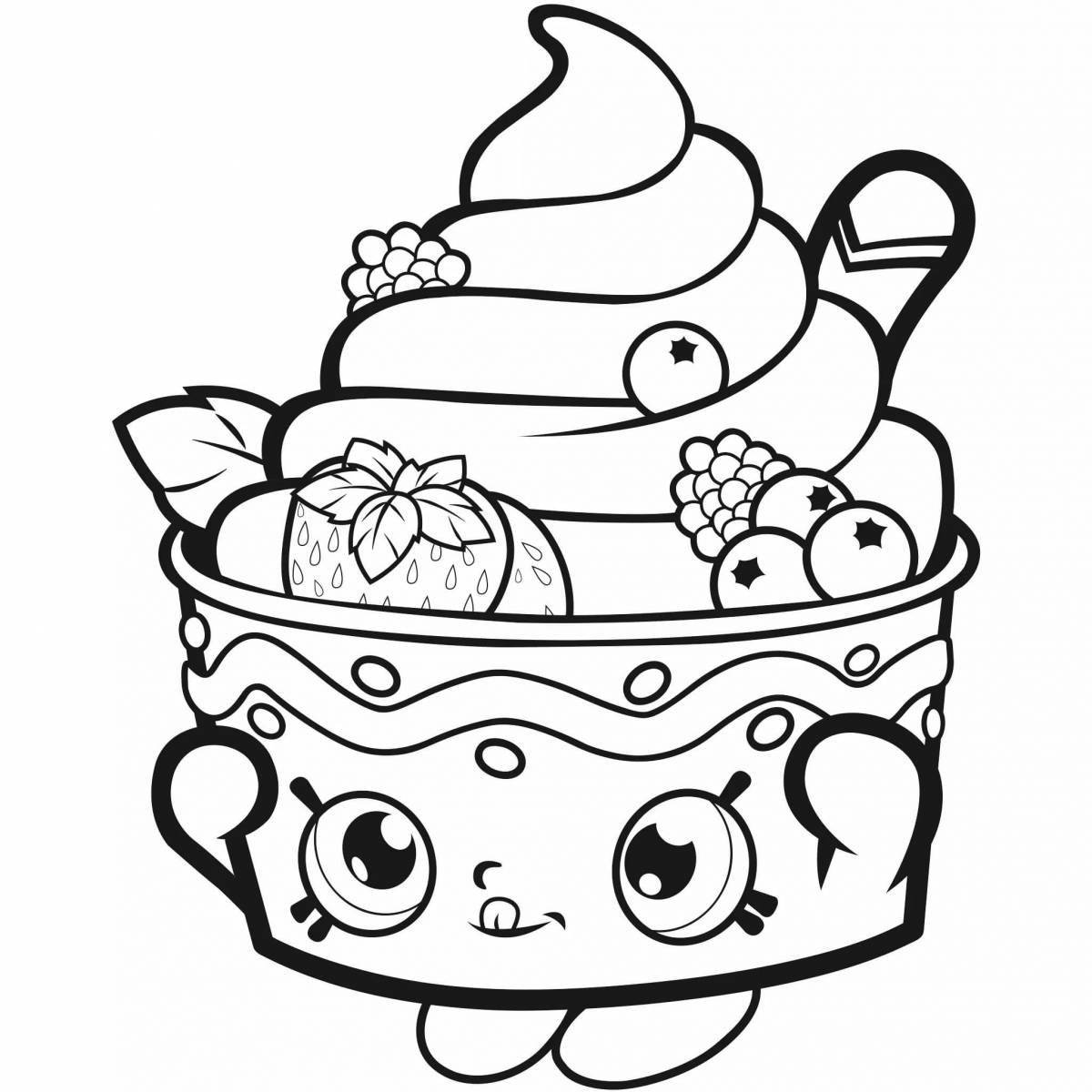 Colorful sweets coloring page