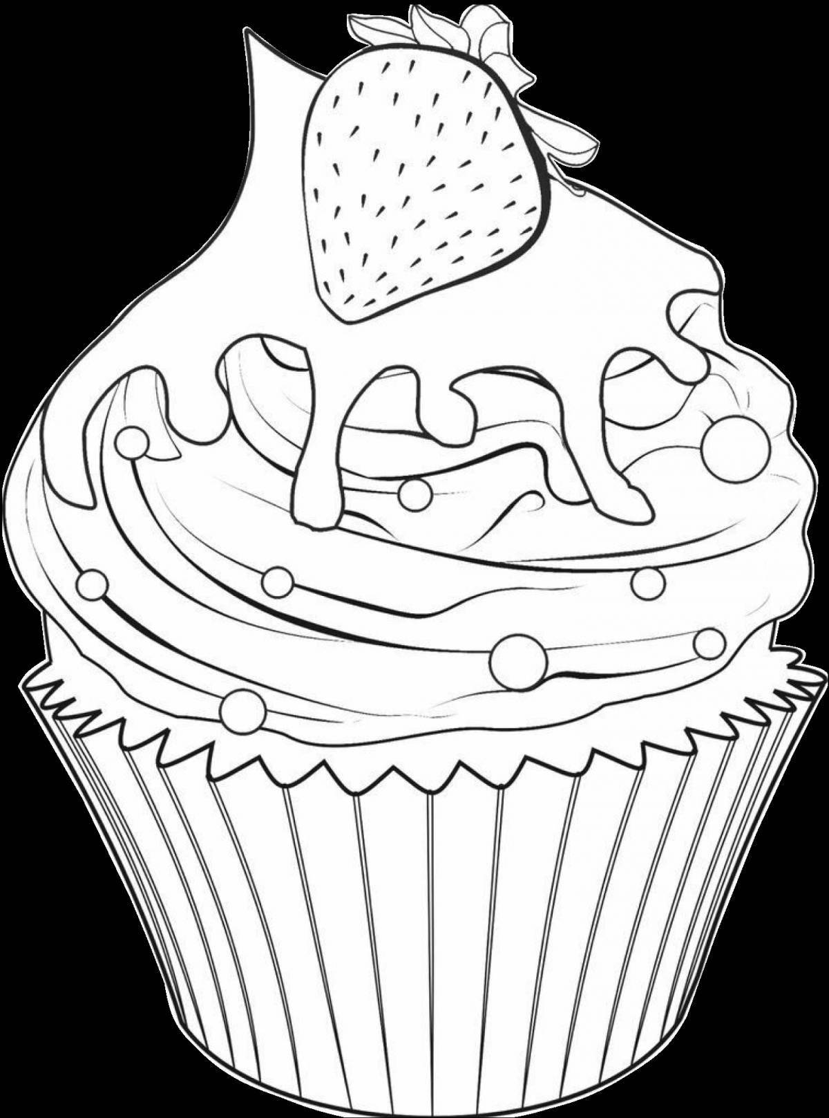 Coloring page funny sweets