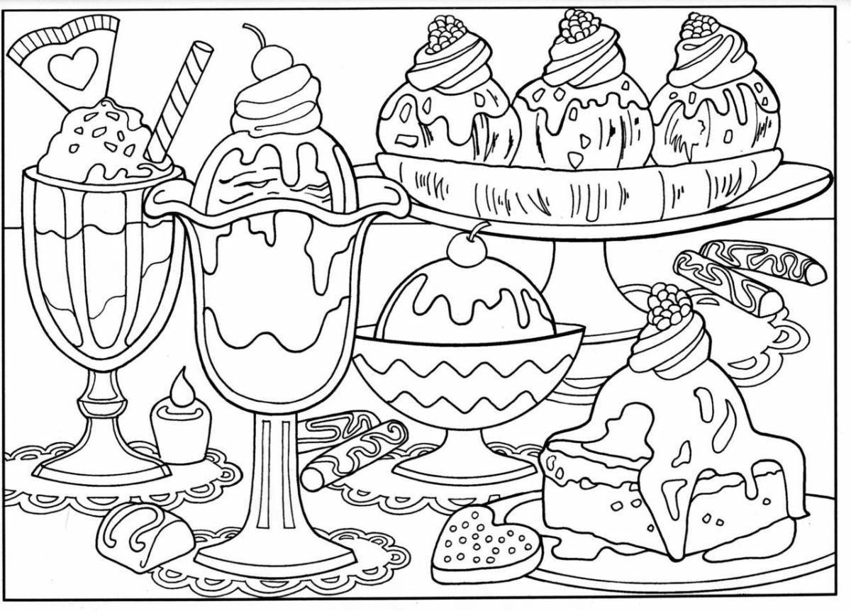 Coloring page adorable sweets