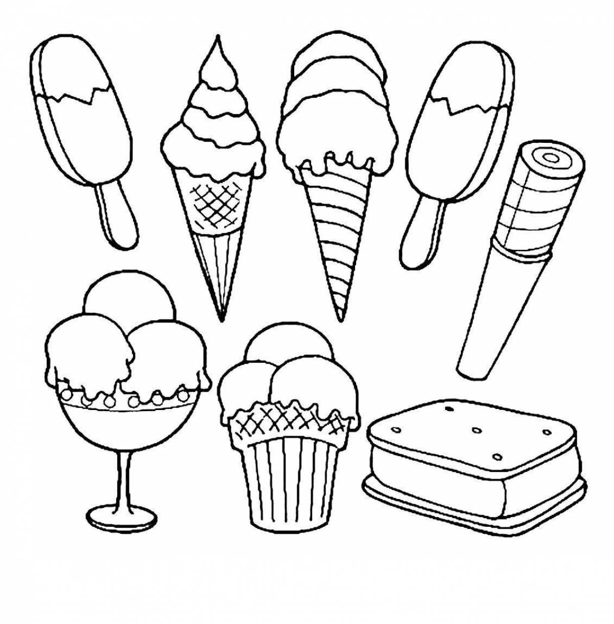 Delicious sweets coloring book