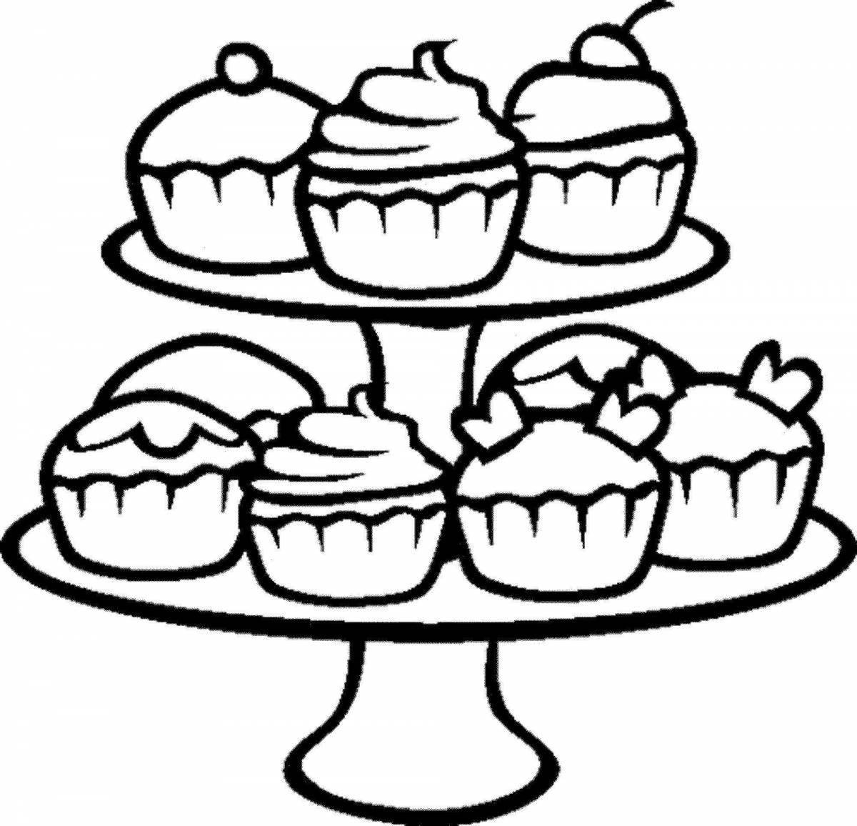 Delicious sweets coloring page
