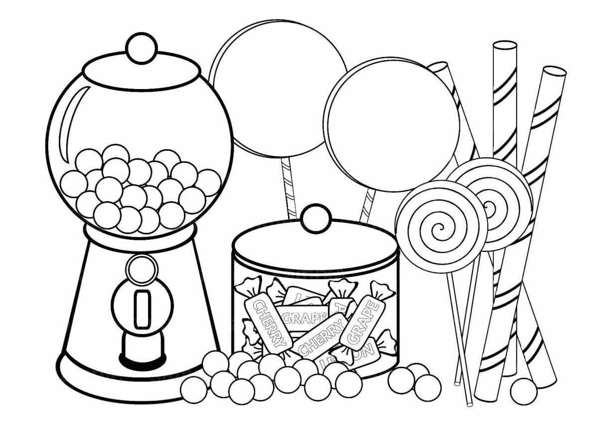 Coloring book incredible sweets