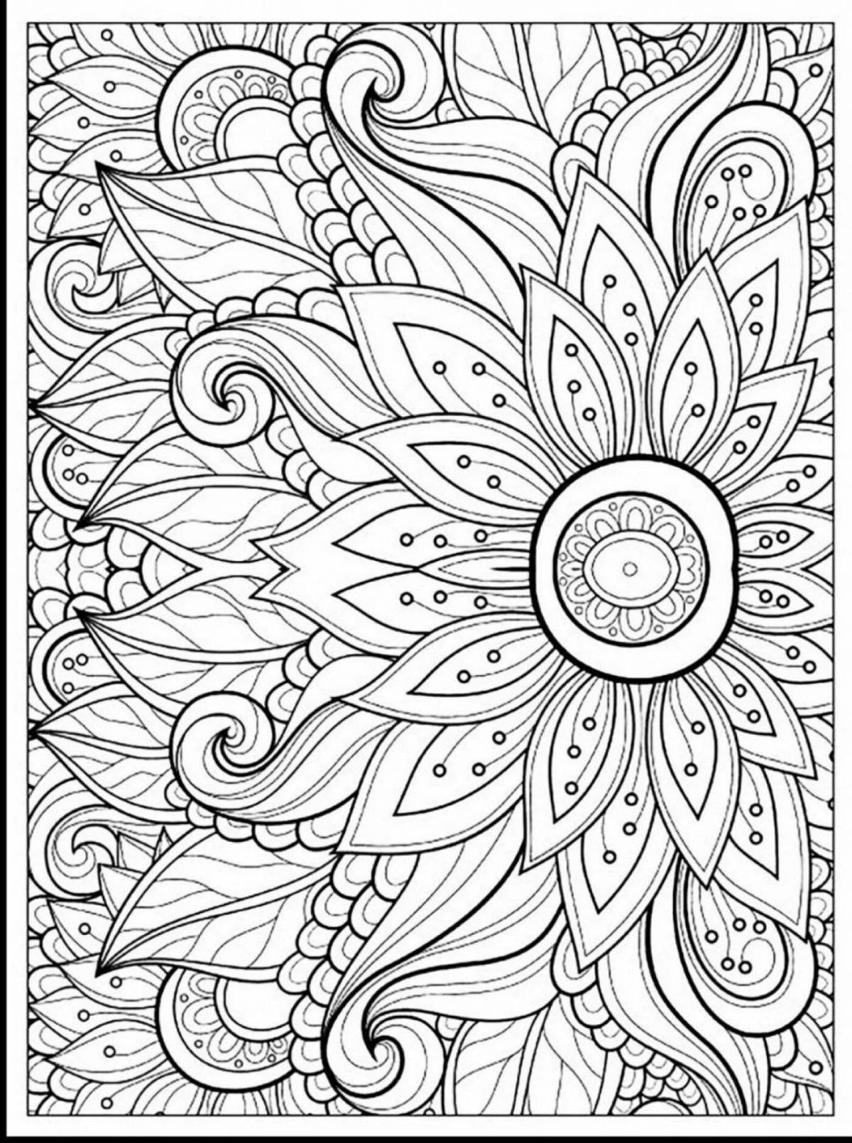 Colorful coloring color therapy