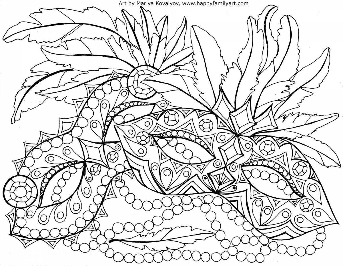 Relaxing coloring color therapy