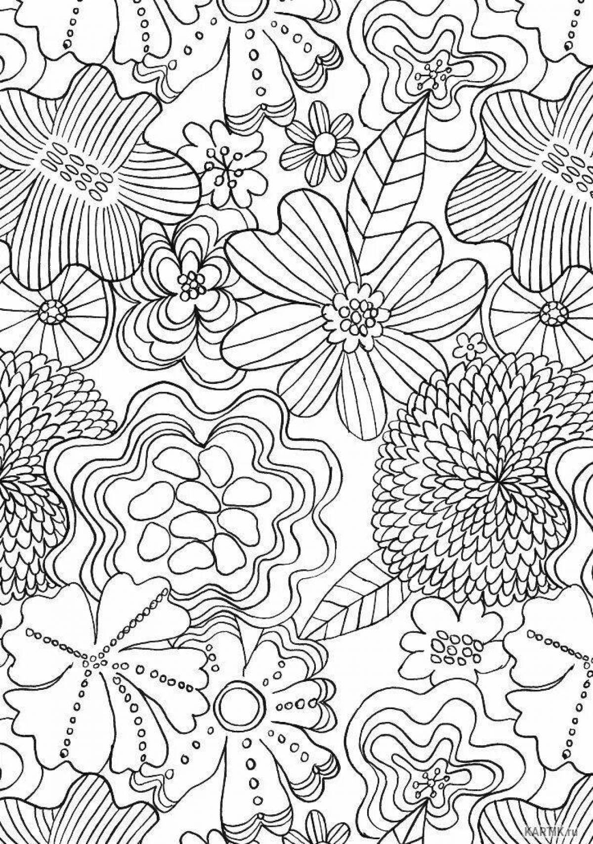 Soothing coloring color therapy
