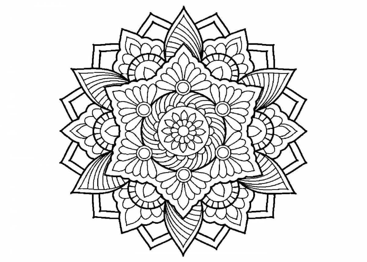 Radiant coloring page color therapy