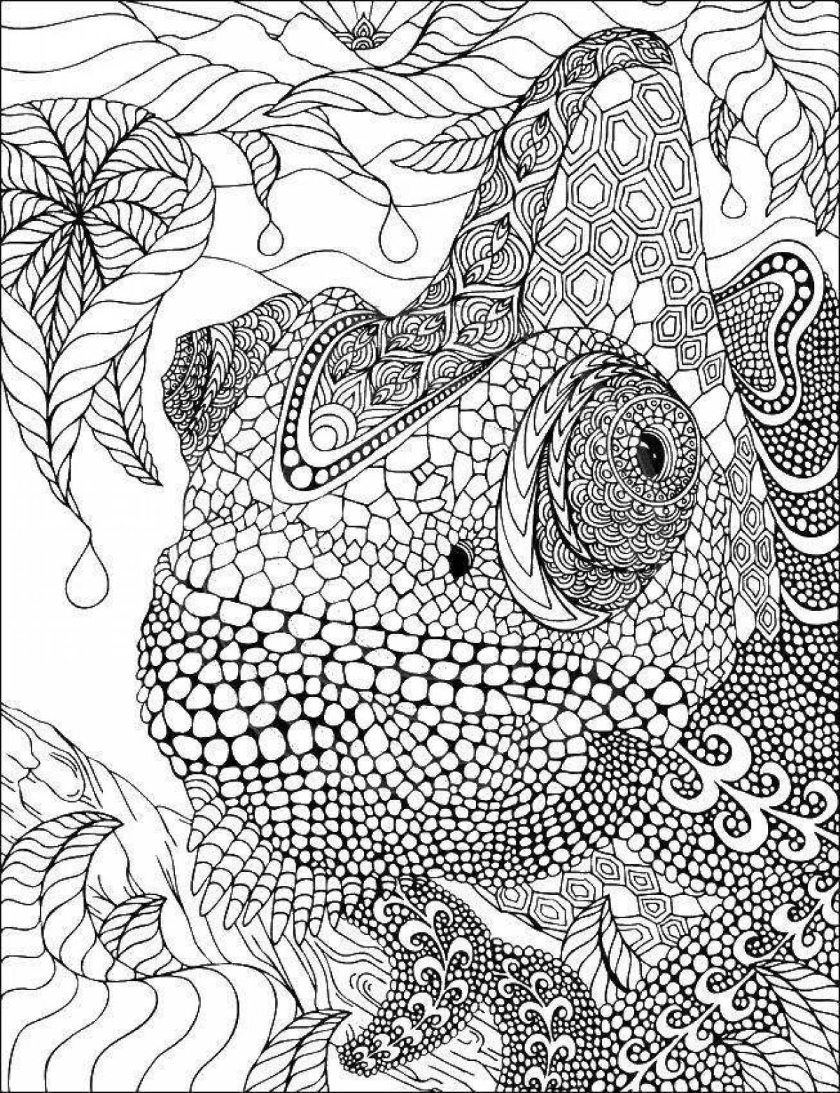 Stimulating coloring color therapy