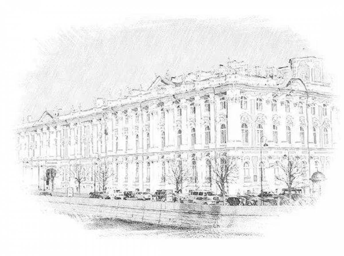 Coloring page glorious hermitage