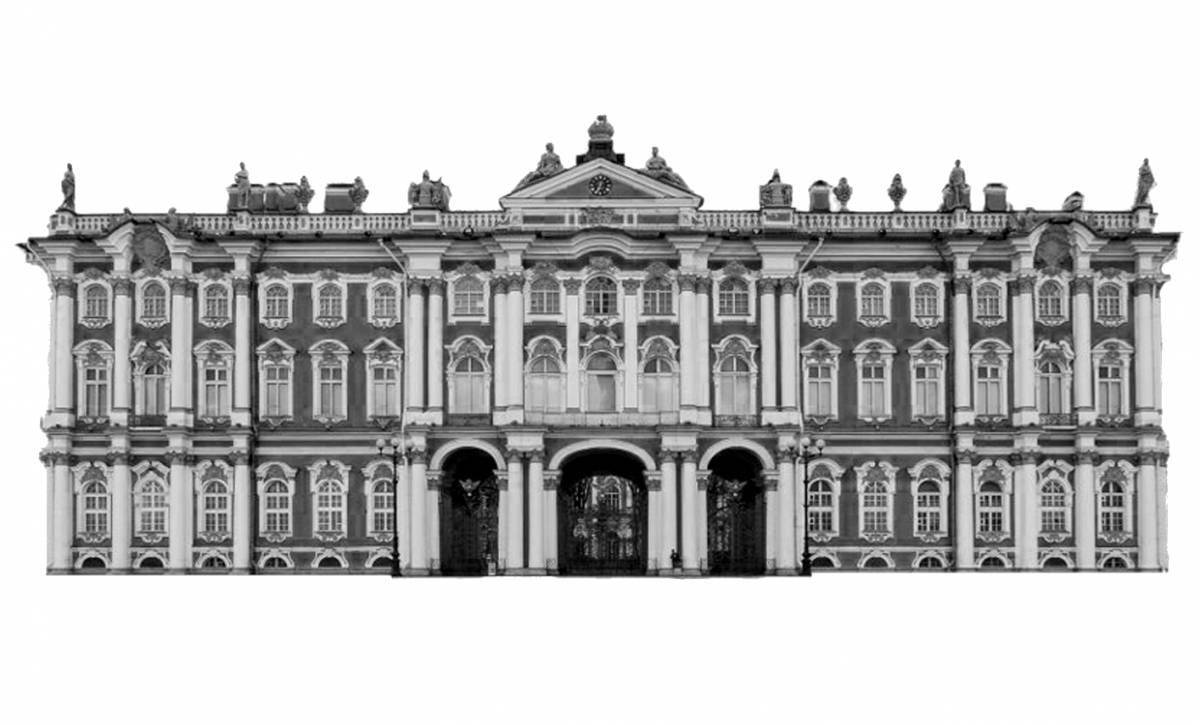 Large hermitage coloring page