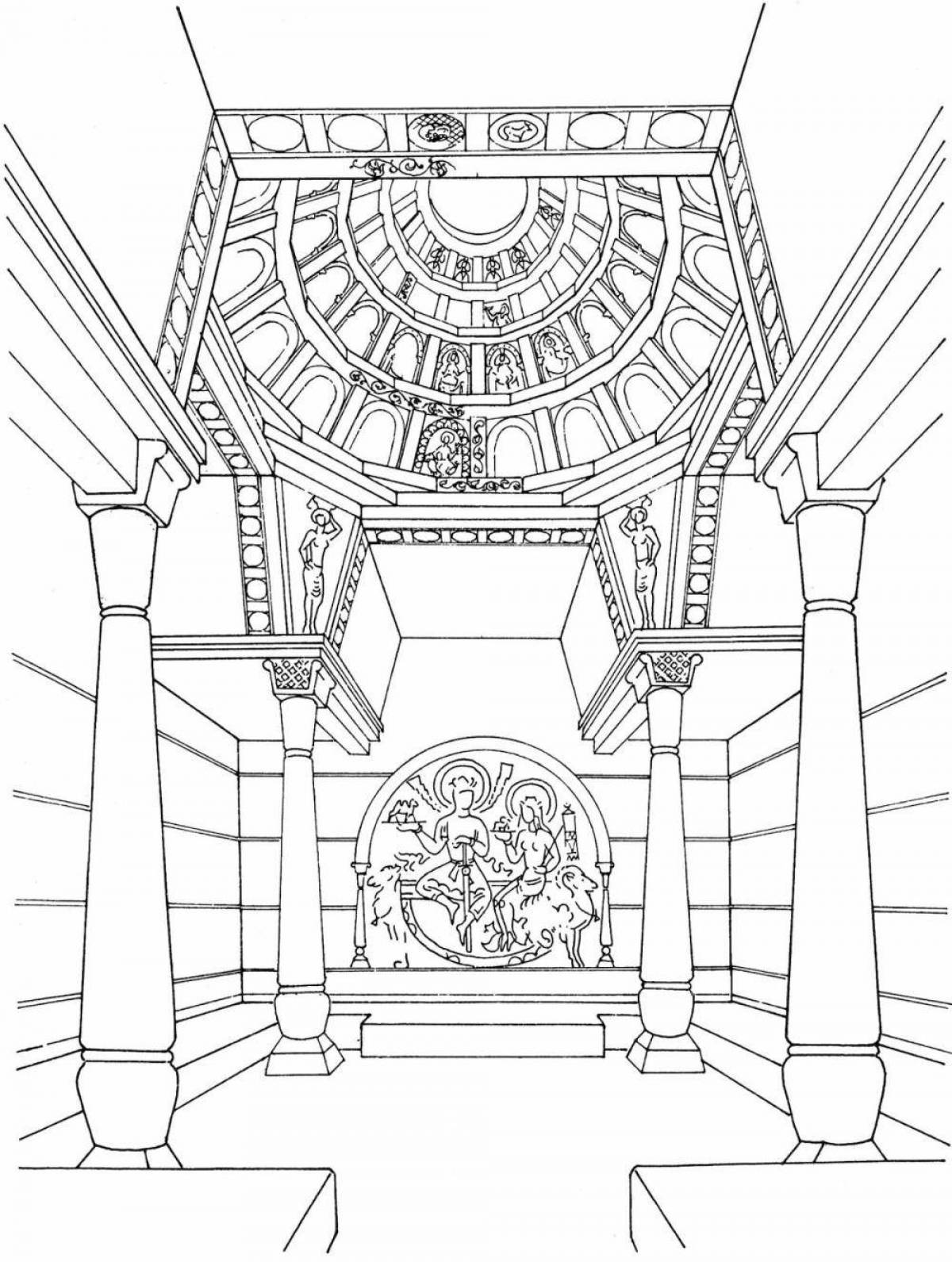 Coloring book luxurious hermitage