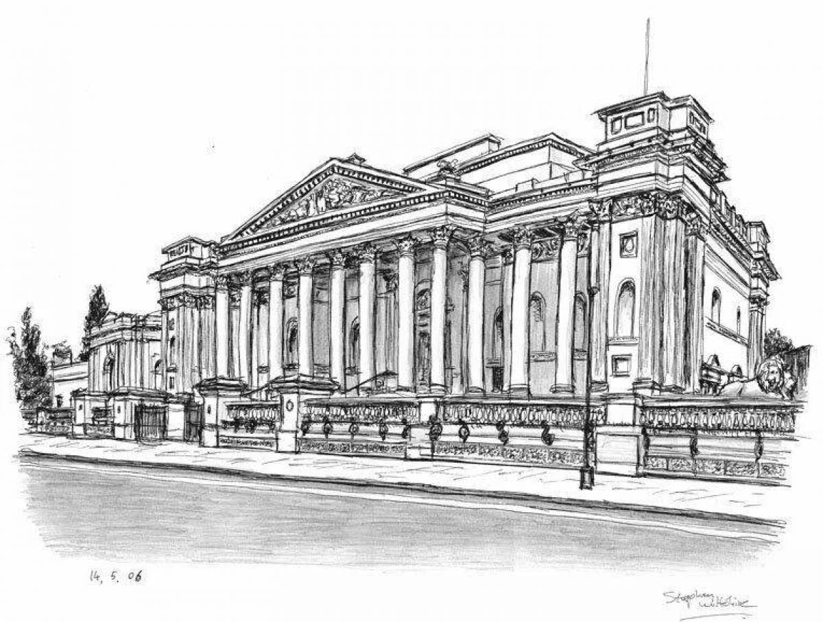 Раскраска безмятежный эрмитаж