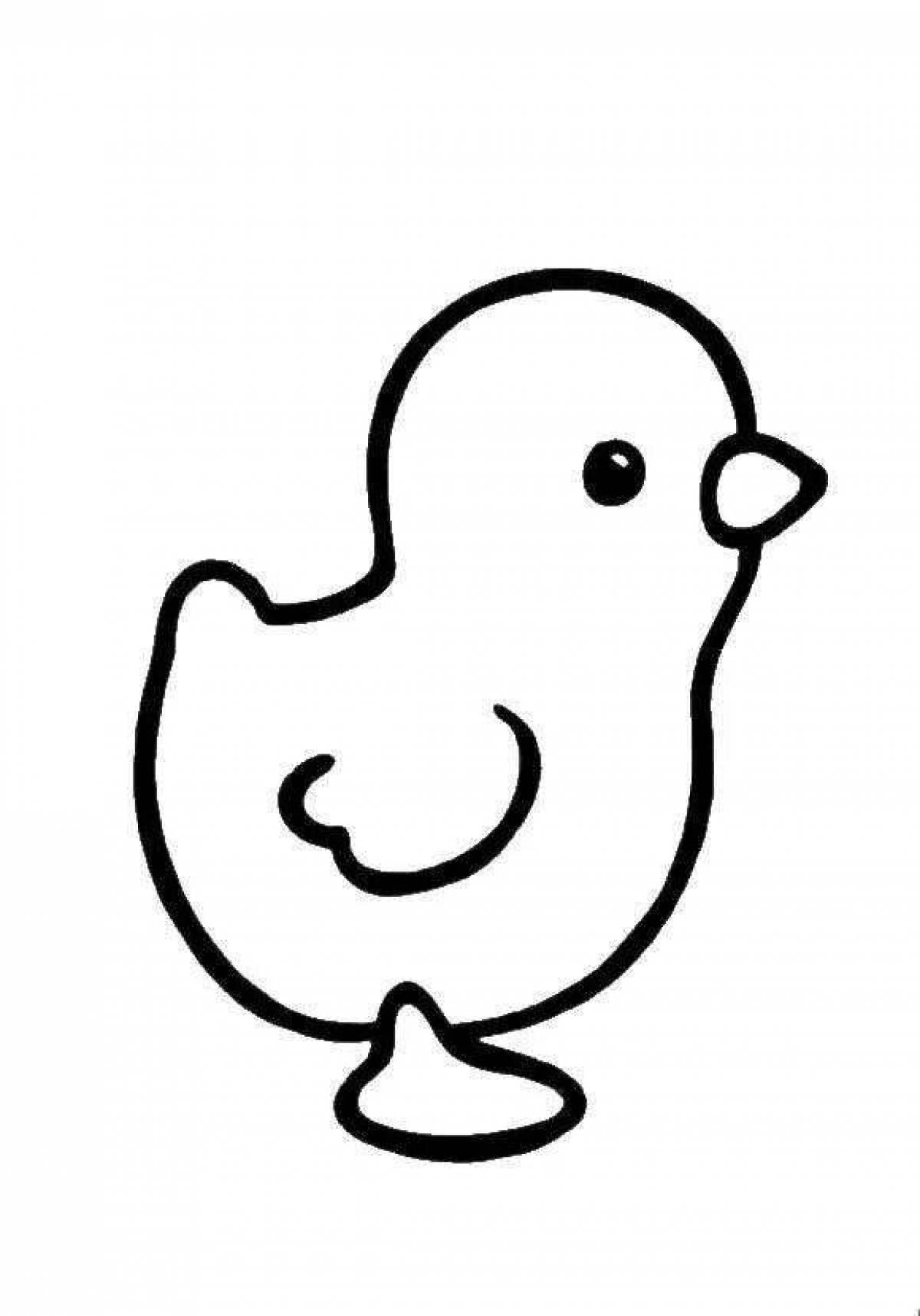 Radiant coloring page chick