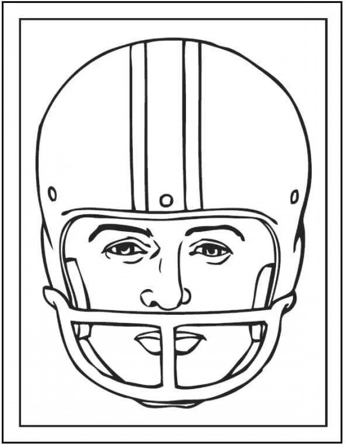 Amazing helmet coloring page