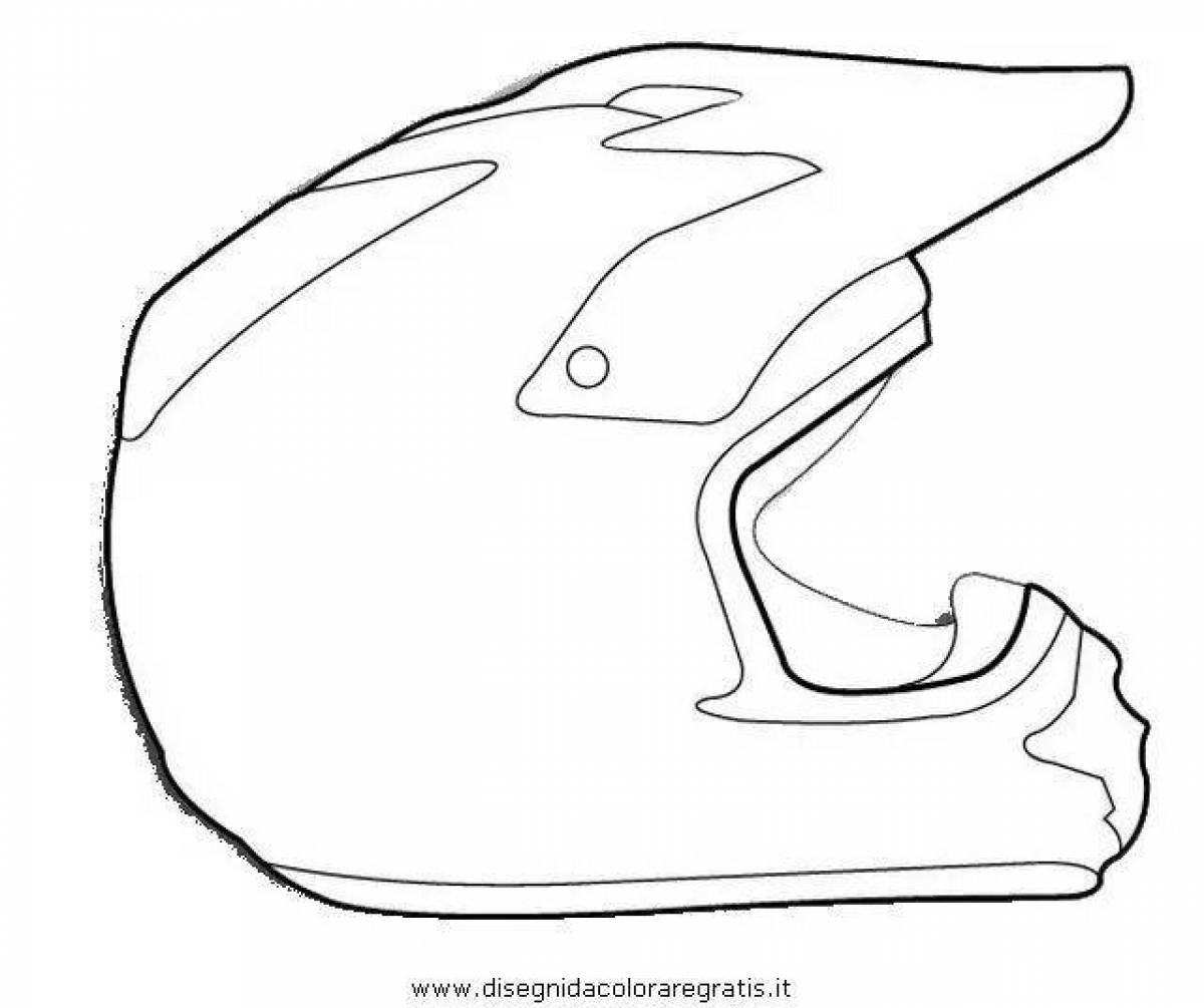 Раскраска яркий шлем