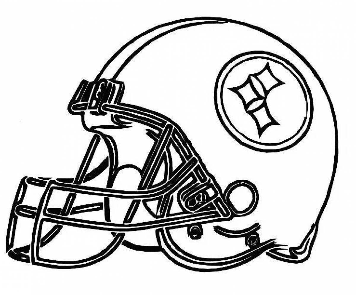 Attractive helmet coloring page