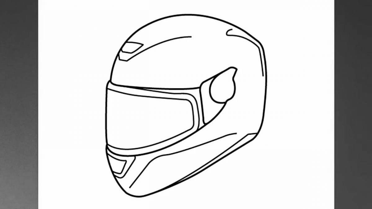 Glitter helmet coloring page
