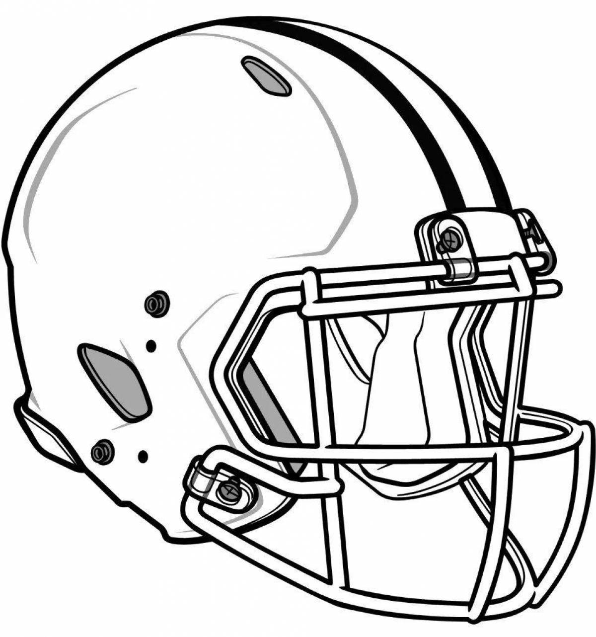 Glittering helmet coloring page